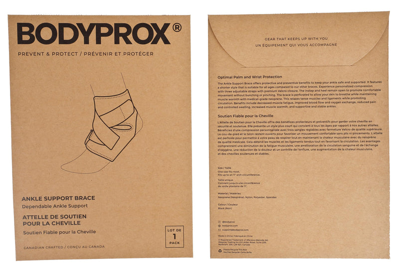 [Australia - AusPower] - Bodyprox Ankle Support Brace, Breathable Neoprene Sleeve, Adjustable Wrap! 