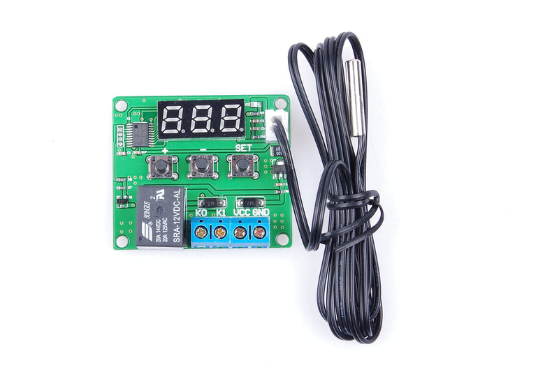[Australia - AusPower] - NOYITO Digital Temperature Controller Module -58℉ to +257 ℉ Temperature Control Switch NTC Waterproof Sensor Probe - Blue LED Display Suitable for Kinds of Temperature Control System (12V) 12V 
