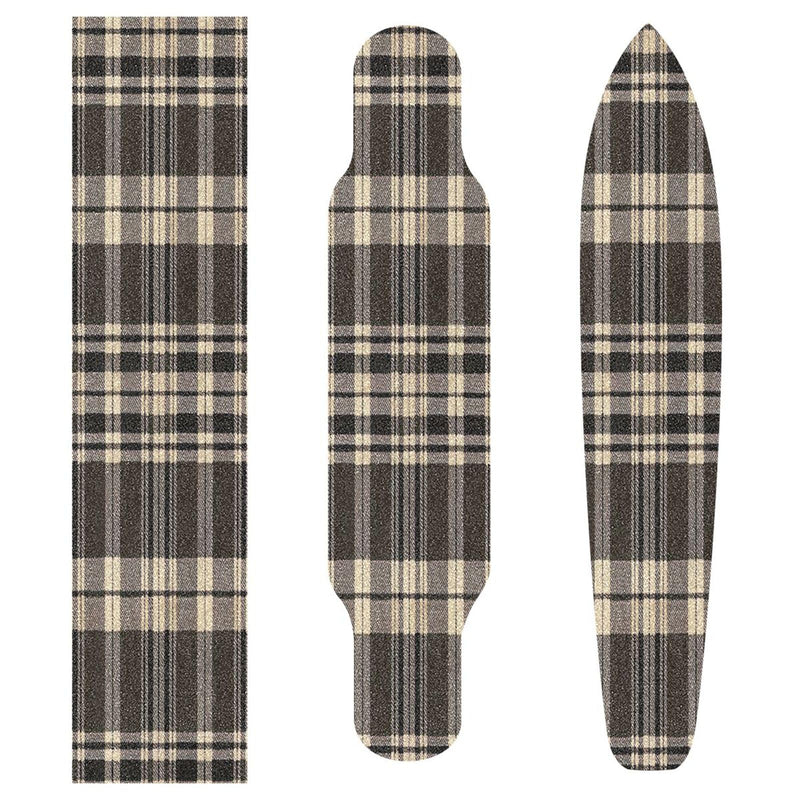 Qilmy Brown Buffalo Plaid Skateboard Grip Tape, Bubble-Free Waterproof Non-Slip Longboard Griptape for Skateboard Rollerboard Scooter, 33 x 9 Inch 33.1x9.1 Inch
