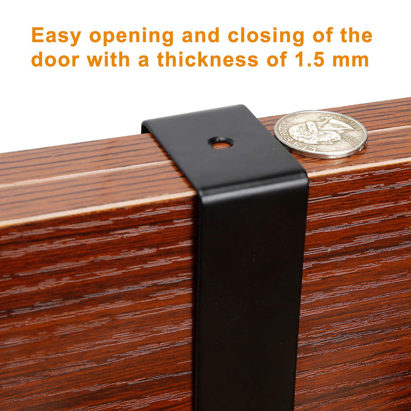 [Australia - AusPower] - SKOLOO Over The Door Hook - for Doors up to 1-3/4'' Thickness, Metal Door Hanger with 5 Triple Hooks, Over The Door Hanger for Coats, Hats,Towels, White 1 Pack 