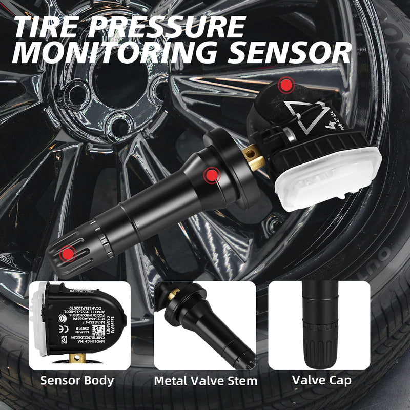 [Australia - AusPower] - Pre-Programmed Tire Pressure Monitoring Sensor 433MHz TPMS Sensor Compatible with Chevy 2016-2022 Traverse Malibu 2017 2018 Impala 2019 2020 2021 2022 Silverado 1500 2500hd 4PCS 13598773 
