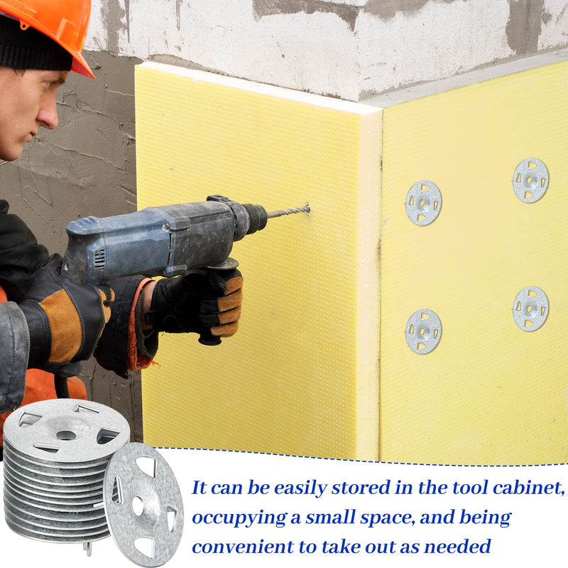 [Australia - AusPower] - Washers for Installation of Foam Board Panels 1-1/8 Inch Galvanized Steel Washer for Fixing Fastening Installation(80 Pcs) 80 