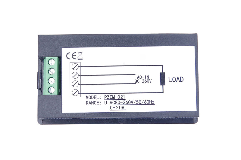 [Australia - AusPower] - AC Voltmeter Ammeter Digital Multimeter Voltage Ampere Meter Panel AC 80V-260V 110v 220v 20A Electrical Volt Current Power Energy Monitor Tester Gauge with LCD Display & Built-in Shunt 