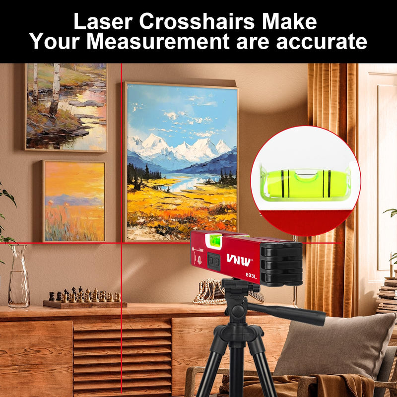 [Australia - AusPower] - 20Inch Foldable Magnetic Level with 30Ft Cross Laser Line,Multi-function Leveler Tool for Woodworking,Picture Hanging,Home Renovation and Construction 