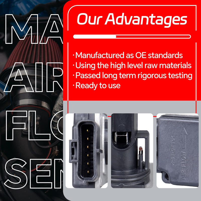 Mass Air Flow Sensor 3L3U12B579AA Compatible with 2003-2005 Ford Excursion,2003-2007 Ford F-250/F-350/F-450/F-550 Super Duty Replaces 3L3Z12B579ARM