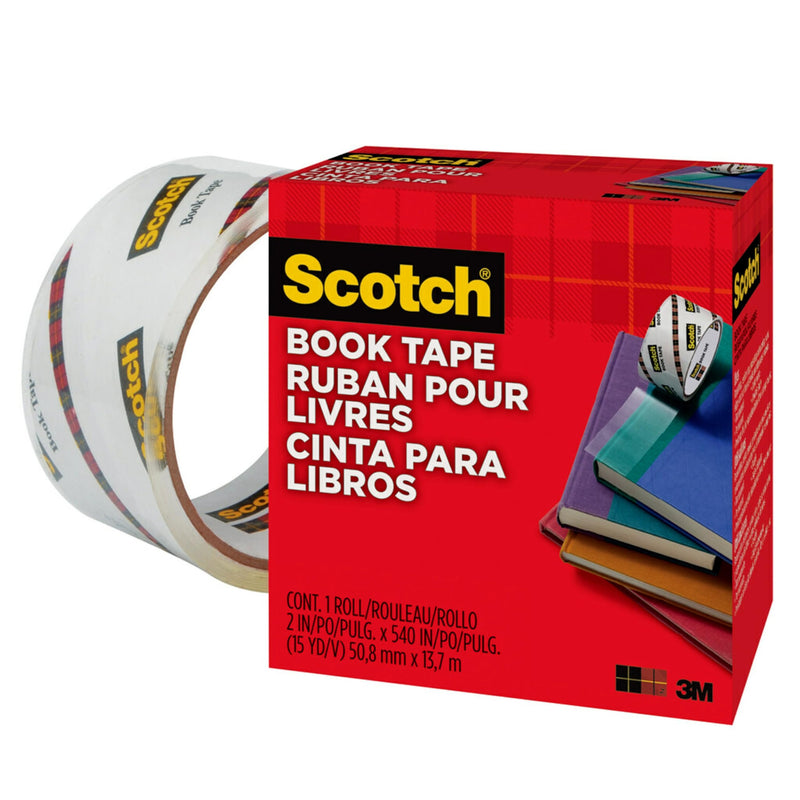 Scotch Book Tape, 2 in x 540 in, Excellent for Repairing, Reinforcing Protecting, and Covering (845) 1