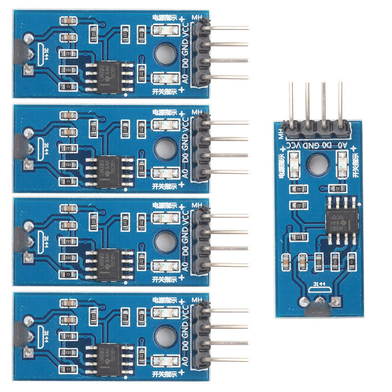 5Pcs Effect Sensor Switch, Hall Effect Sensor Module 3.3v Speed Counting Sensor Magnetic Detector Counting Sensor