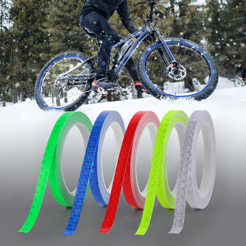 Green Reflective Tape 0.4 Inch x 33 FT Fluorescent Tape Waterproof for Outdoor DOT Auto Stickers for Bikes,Bicycles,Helmets,Trailers Green