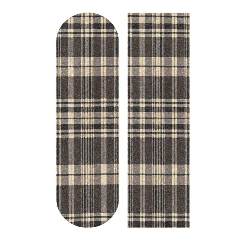 Qilmy Brown Buffalo Plaid Skateboard Grip Tape, Bubble-Free Waterproof Non-Slip Longboard Griptape for Skateboard Rollerboard Scooter, 33 x 9 Inch 33.1x9.1 Inch