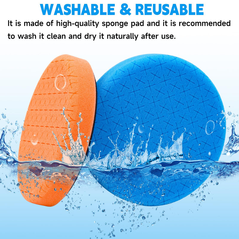 6 Inch Buffing Polishing Pads&Wool Buffing Pad ，with M14 Drill and 6 Inch Backing for Car Buffer Polisher, Washing Cleaning Waxing Dusting, 10PCS