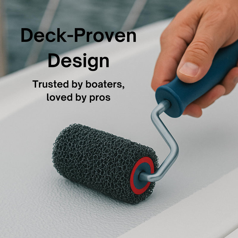 KiwiGrip Roller for Non-Skid Coating Application - Black, 4-Inch - Creates Aggressive or Fine Grip Surface on Boats, Decks, Ramps or Steps - KG-102-04 | Non-Skid Coating Application, Creates Aggressive or Fine Grip Surface on Boats, Decks, Ramps or Ste...
