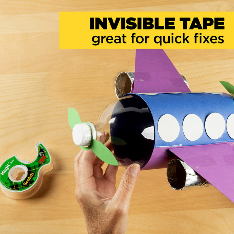 Scotch Magic Tape, Invisible, Home Office Supplies and Back to School Supplies for College and Classrooms, 3 Rolls