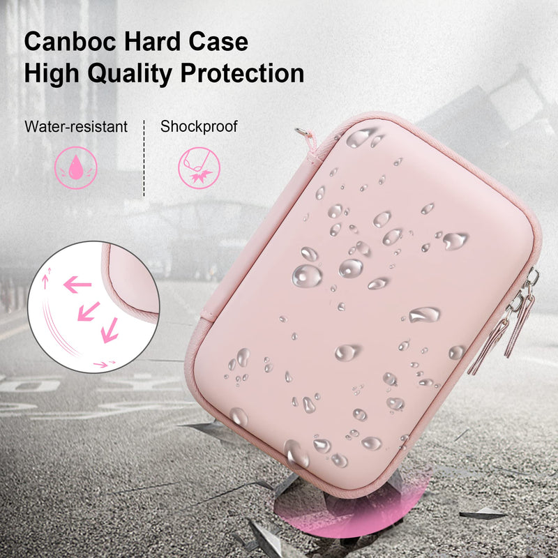 [Australia - AusPower] - Canboc Label Maker Case for Phomemo D30/ Phomemo D35/Memoking D30 Label Maker, Portable Thermal Bluetooth Label Printer Storage Bag, Mesh Bag fit Label Paper Cable, Pink Pink+Pink 