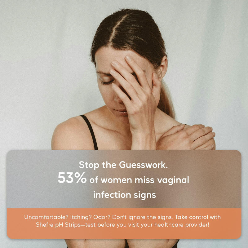 [Australia - AusPower] - shefre Vaginal pH Test Strips – Feminine Intimate Health Monitoring pH Balance | Individually Sealed Strips with Sterilized Swabs | Accurate at-Home Yeast Infection & BV Test Kit, 15 Count 