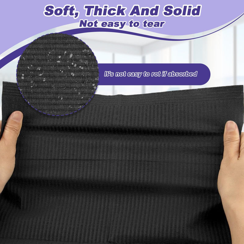 125 x Disposable Dental Bibs, 34 x 45 cm Dental Sheet Tattoo Underlay, 3-Layer Waterproof Protection Paper Tablecloth Accessories for Tattoo Applications, Nail Salon, Eyelash Technique, Tattoo