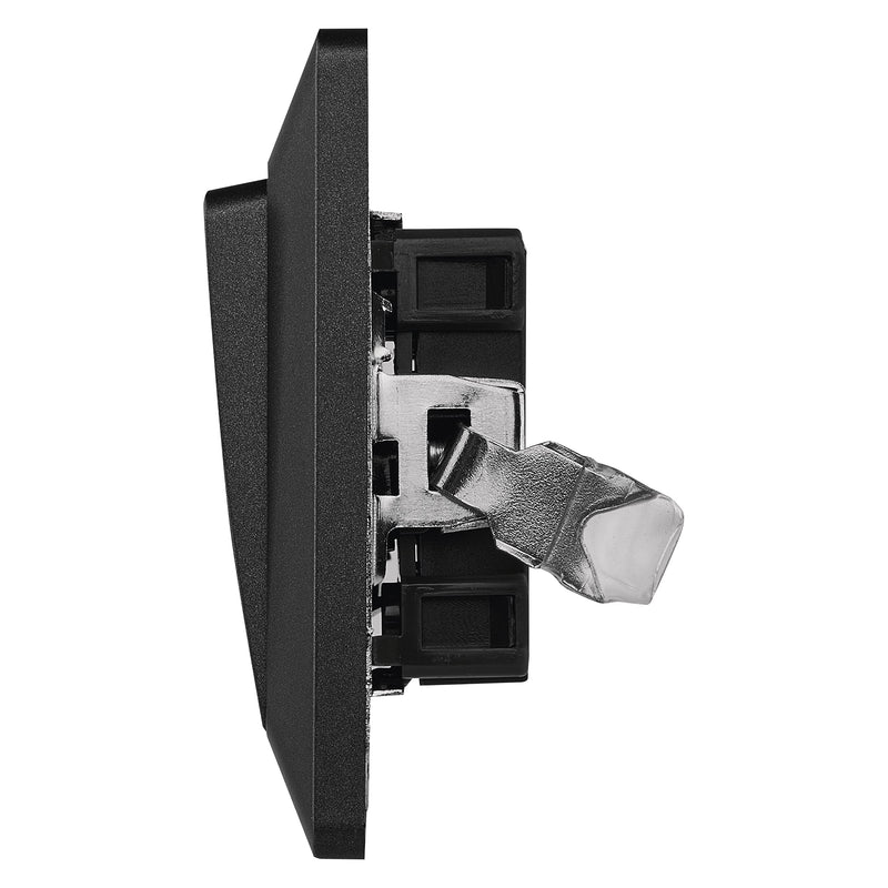 [Australia - AusPower] - EMOS Toggle Switch Black/Anthracite, Light Switch with One Rocker 250 V~/10 AX, Plastic, without Flush-Mounted Box, Protection Class IP20 for Indoor Use 
