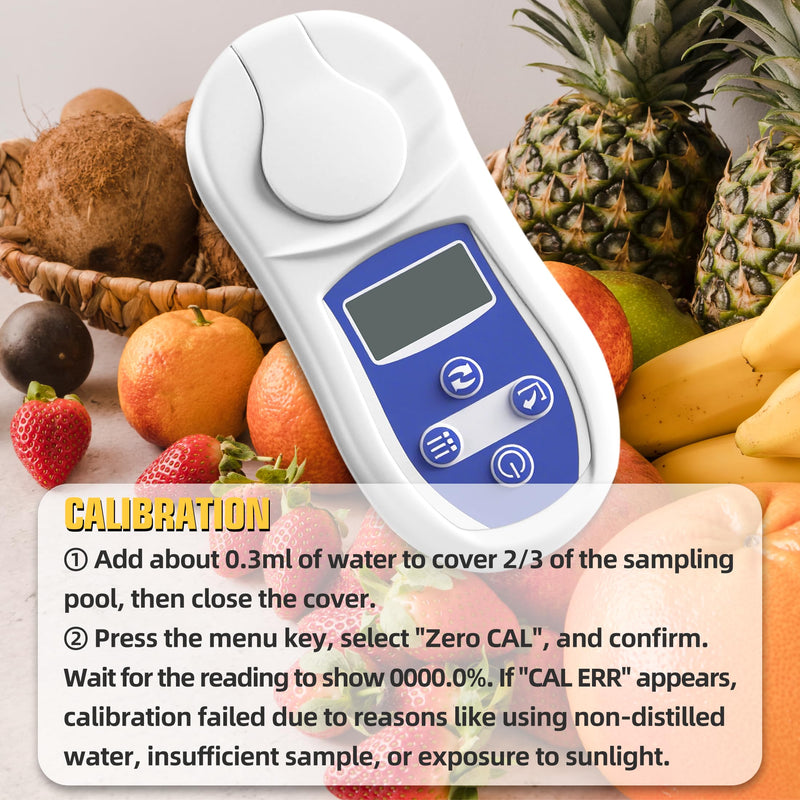 [Australia - AusPower] - 0-53% Brix Refractometer Digital Sugar Content Tester with ATC Refractometer to Measure Brix & Refractive Index Waterproof Sugar Refractometer for Cutting Fluid, Canned Food (Model AMR150) Brix & Cutting Fluid Refractometer 