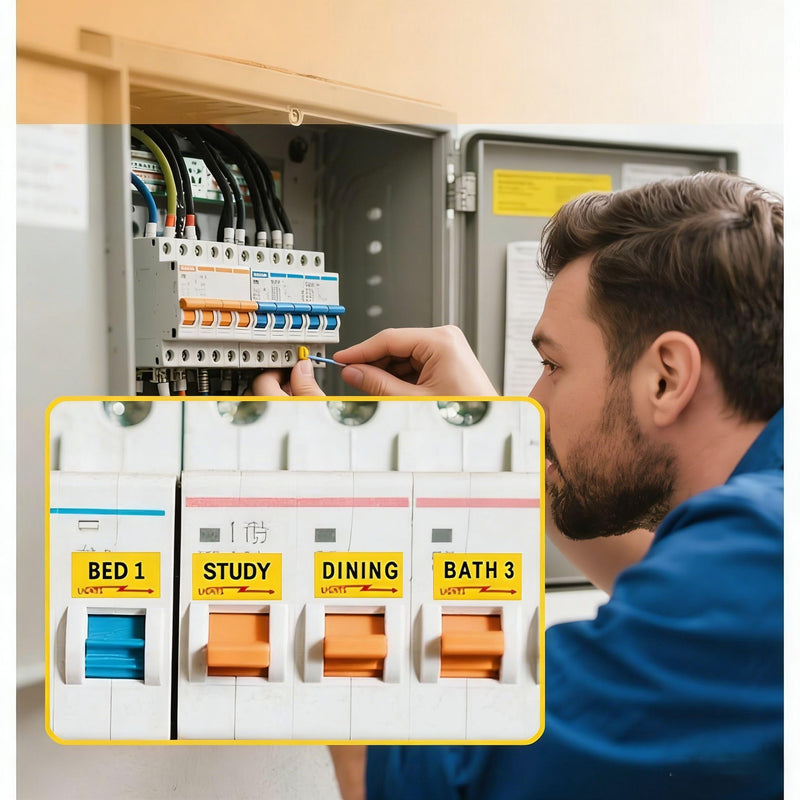 Circuit Breaker Labels, Breaker Box Label, Electrical Panel Labels, Easy Read and Install,Yellow Yellow