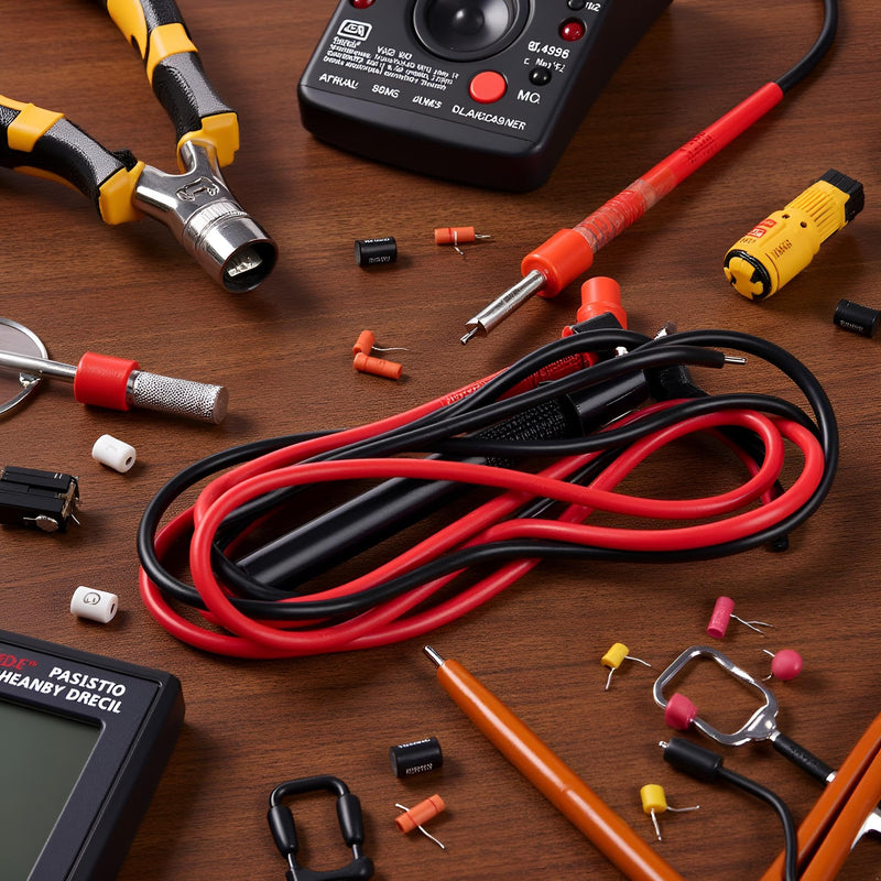 [Australia - AusPower] - 1 Pair Black and Red 4mm Banana Plug Multimeters Meter Probe Lead 26" Long Test Probes and Leads Electrical Testing 