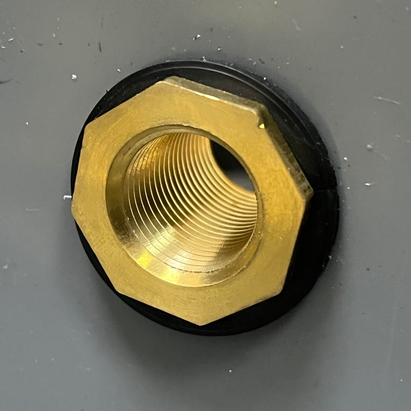 [Australia - AusPower] - Brass Water Tank Connector Bulkhead Tank Fitting 1/2" Female 3/4" GHT Male Water Tank Connector (2 Pack) 2 Pack 