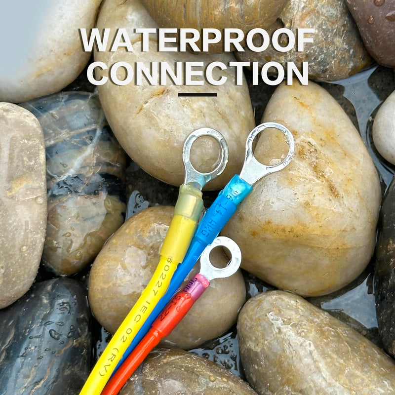 [Australia - AusPower] - 260Pcs Heat Shrink Wire Connectors Kit - Marine Automotive Electrical Connectors - Crimp Terminal Set for Electrical Wiring - Waterproof Fork Spade Ring Butt Connector Assortment 260 