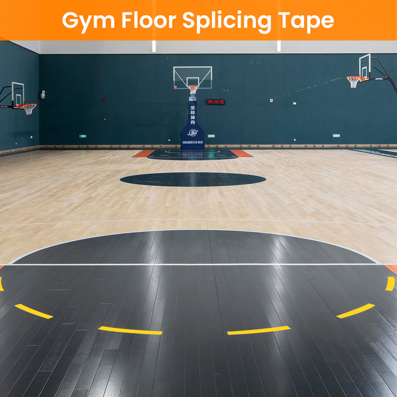 TAPEBEAR Floor Tape Yellow Vinyl Tape 2" x 36yds, Floor Caution Marking Dance Splicing Tape Safety Warning Stripe Abrasion-Proof Waterproof for Gym, Warehouse, Traffic Signage, Color Coding, 3Rolls 3Rolls/2" x 36Yards