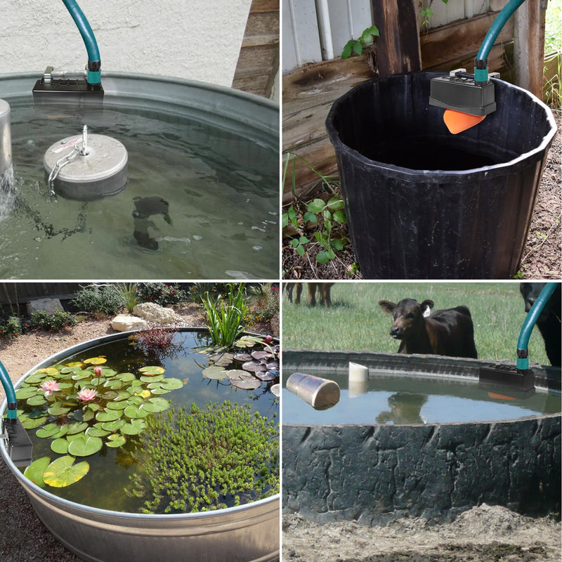 Water Trough Float Valve for Stock Tank,Water Tank Float Valve Level Control for Pond Farm Livestock Cattle Goat Horse Swimming Pool, Autofill Livestock Waterer with Hose Connector Stock Tank Float Valve with Connector-1PCS