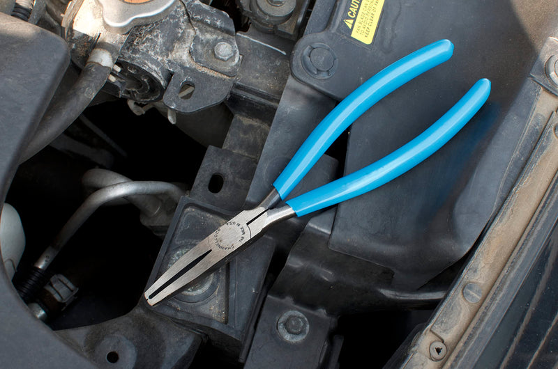 Channellock 748 8-Inch Long Reach End Cutting Pliers | Nipper End Cutter with Extra Long Flat Nose | Designed for Hard to Reach Places | Forged from High Carbon Steel | Made in the USA , Blue 8-Inch End Cut