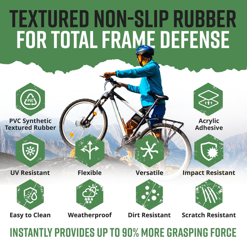 Dragon Grips Mountain Bike Frame Protection Tape, 20 Pcs MTB Frame Protection Film for Toptube, Downtube, Chainstay, Rear, Fits All Mountain Bikes, Waterproof Bicycle Decals Clear