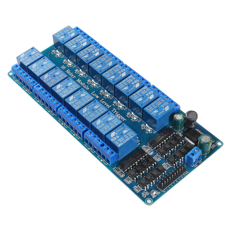 [Australia - AusPower] - 12V 16 Channel Relay Module Board Optocoupler LED LM2576 Power Low Level Trigger 16 CH Expansion Board (12V 16-Channel) 12V 16-CHANNEL 