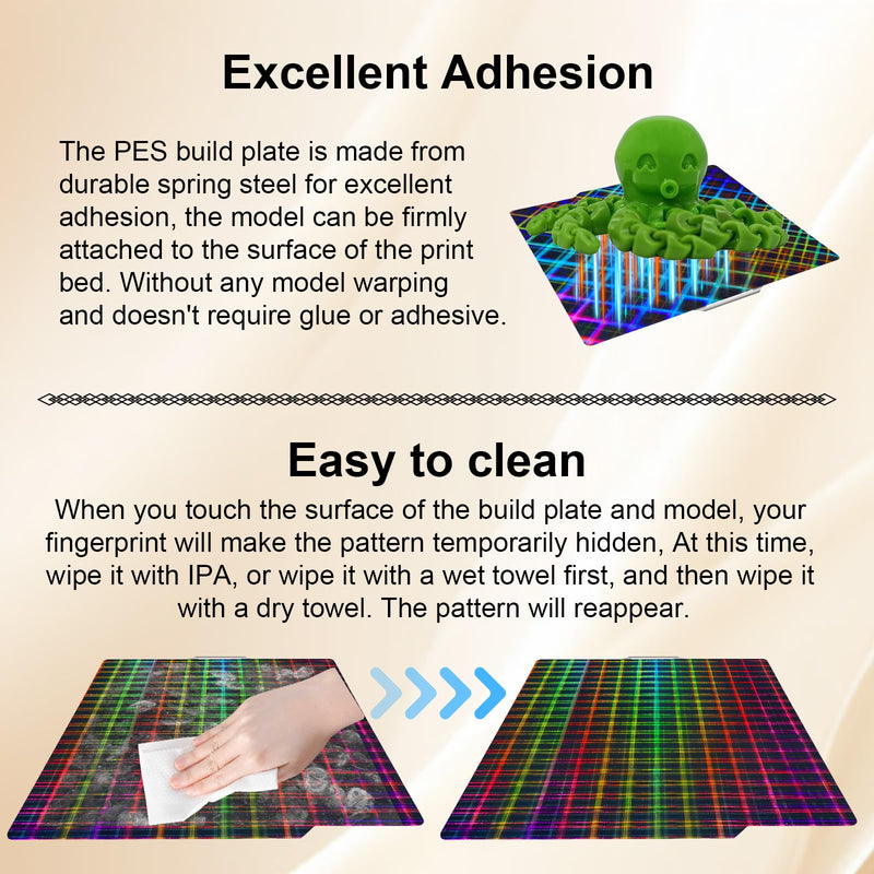 [Australia - AusPower] - Smooth Rainbow Mesh+Plaid PES Sheet for Bambu Lab X1/X1C/X1E/P1P/P1S/A1, Flexible PES Build Plate for Bambu Labs 3D Printer Platform 257x257mm PES(Rainbow Mesh+Plaid) For Bambu X1/X1C/X1E/P1P/P1S/A1 