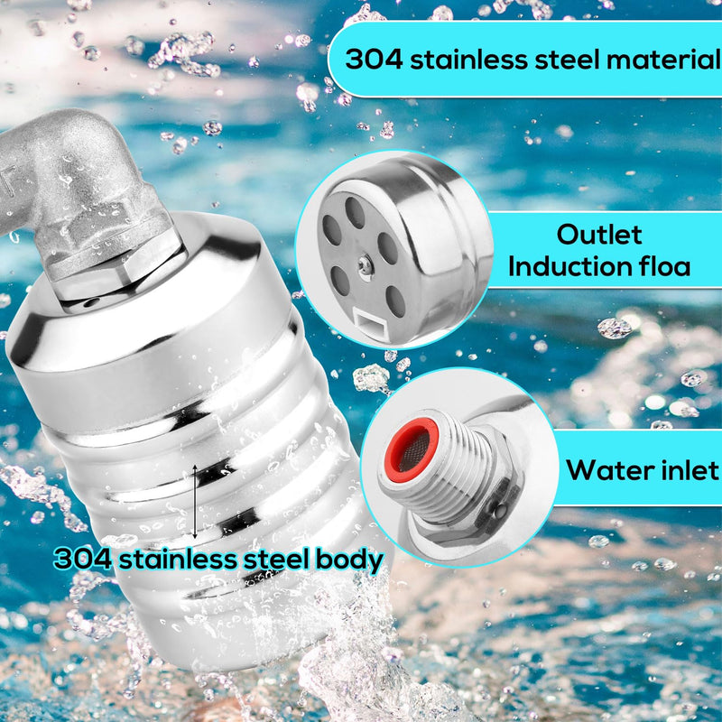 [Australia - AusPower] - 2pcs Water Float Valve, Stainless Steel Automatic Water Level Control Float Valve 1/2in and 3/4in Connection Types for Fish Tank Swimming Pool Livestock Trough 