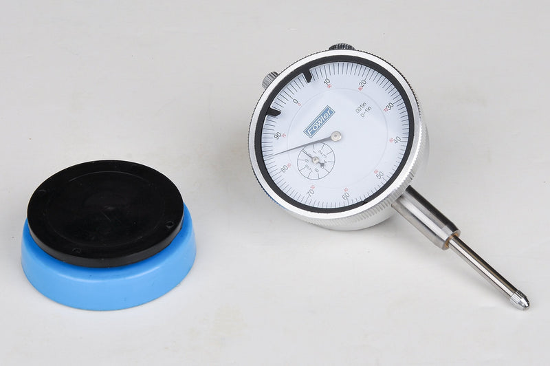 [Australia - AusPower] - Fowler 52-520-485-0 Dial Indicator with Magnetic Back, 1" Travel, White Dial 