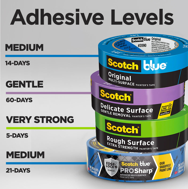 ScotchBlue Original Multi-Surface Painter's Tape, 0.70 Inches x 60 Yards, 1 Roll, Blue, Paint Tape Protects Surfaces and Removes Easily, Multi-Surface Painting Tape for Indoor and Outdoor Use 0.70" Width