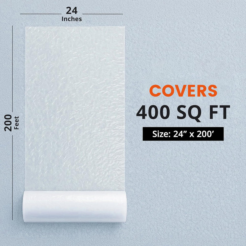 TAPEBEAR Carpet Protection Film 24" x 200' + Double Side Carpet Tape 2" x 40Yard