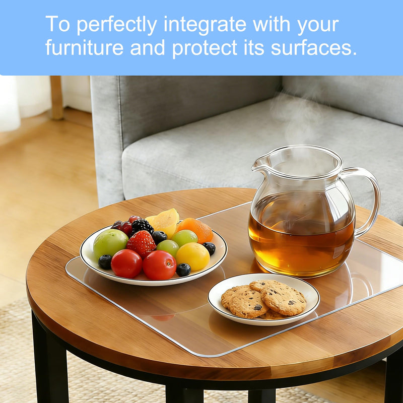 Anti Slip Mat, Non Slip Pad - 10x7.5 Inch Clear Reusable Rubber Desk Mat, Dishwasher Safe with Micro-Suction for Furniture, Guitar, Walker & Pet Safety 10 in x 7.5 in