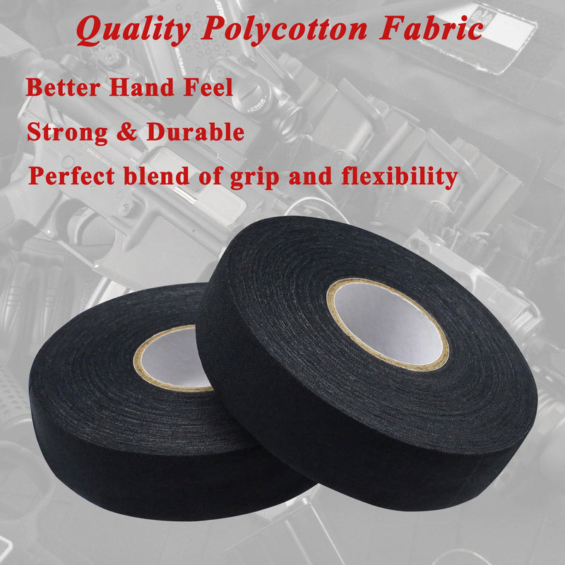 Gun Grip Tape - 1 Inch x 27.34 Yards Black Goon Tape, Water-Resistant Tactical Tape Handle Protector, Non-Slip & Non-Reflective Grip Tape for Pistol Rifle Handgun & Shotguns