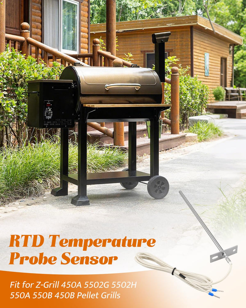 [Australia - AusPower] - RTD Temperature Probe Sensor Fit for Z-Grill 450A 5502G 5502H 550A 550B 450B Pellet Grills, Replace ZG-RTD-1 AS-TR145, Accurate Real-Time Barbecue Stove Probe 