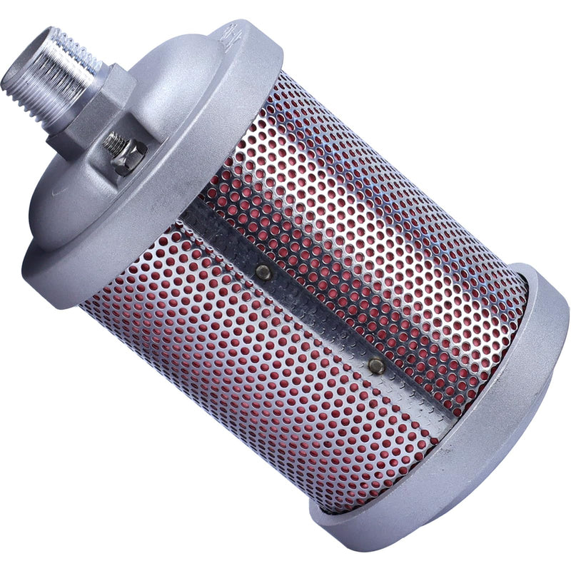 [Australia - AusPower] - XY-05 Air Compressor Muffler 1/2" NPT Air Exhaust Muffler Silencer for Compressor Dryer Compressed Air Equipment and Systems, Single Chamber 145 PSI, Replacement Part 