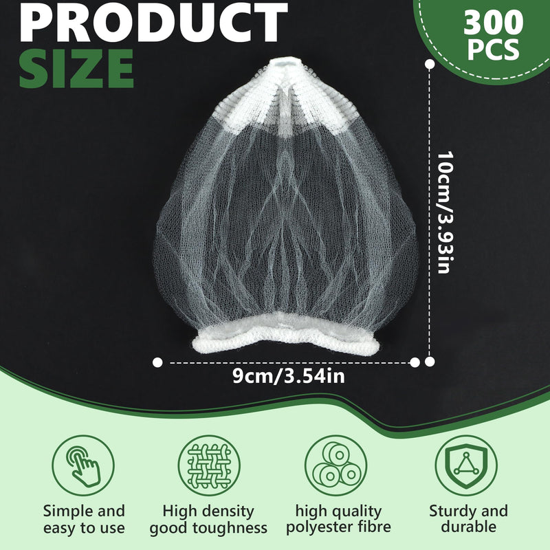 [Australia - AusPower] - Pack of 300 Disposable Strainer Bags, Sink Filter, Kitchen Sink Strainer, Disposable Strainer for Sink, Rubbish Bags, Kitchen Sink Strainer Bag, Filter Bags, Polyester Sink Strainer for Kitchen, Sink, 