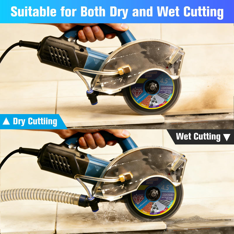[Australia - AusPower] - 4.5" Diamond Multi-Purpose Saw Blade Set: Heavy-Duty Angle Grinder Wheels, Angle Grinder Attachments, Diamond Abrasive for High Durability, Suitable for Cutting Marble/Tiles/Metal (3 Pcs) 