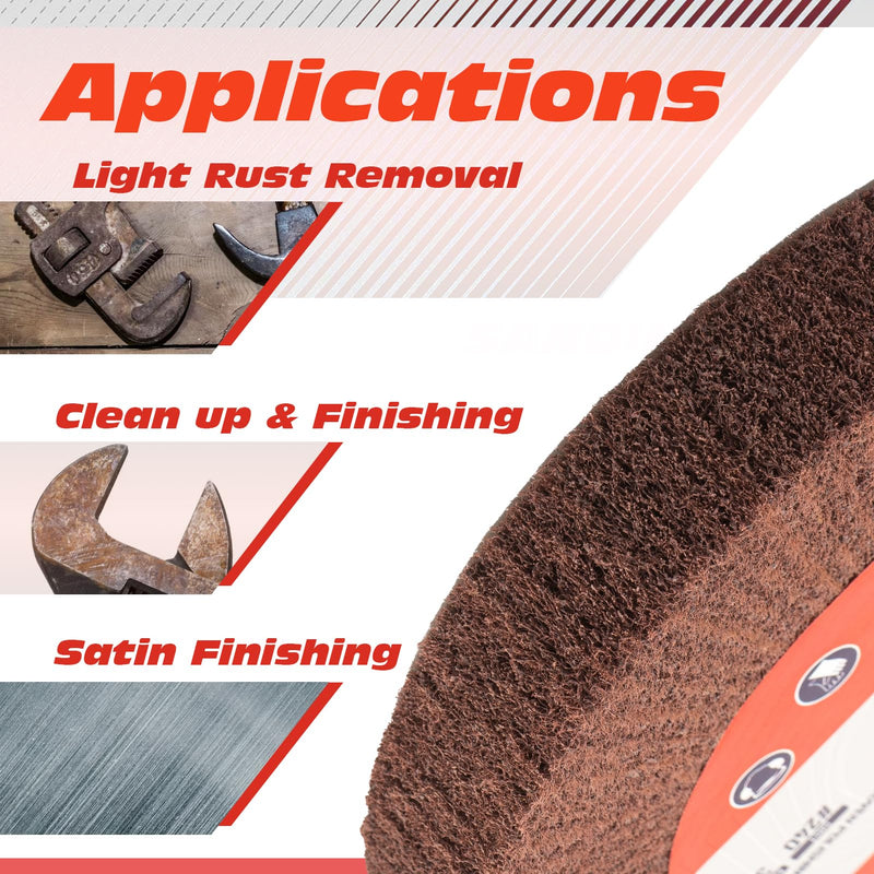 [Australia - AusPower] - 6 Inch Flap Wheel, Non-Woven Polishing Wheel (Grit240) Non woven Grit240 