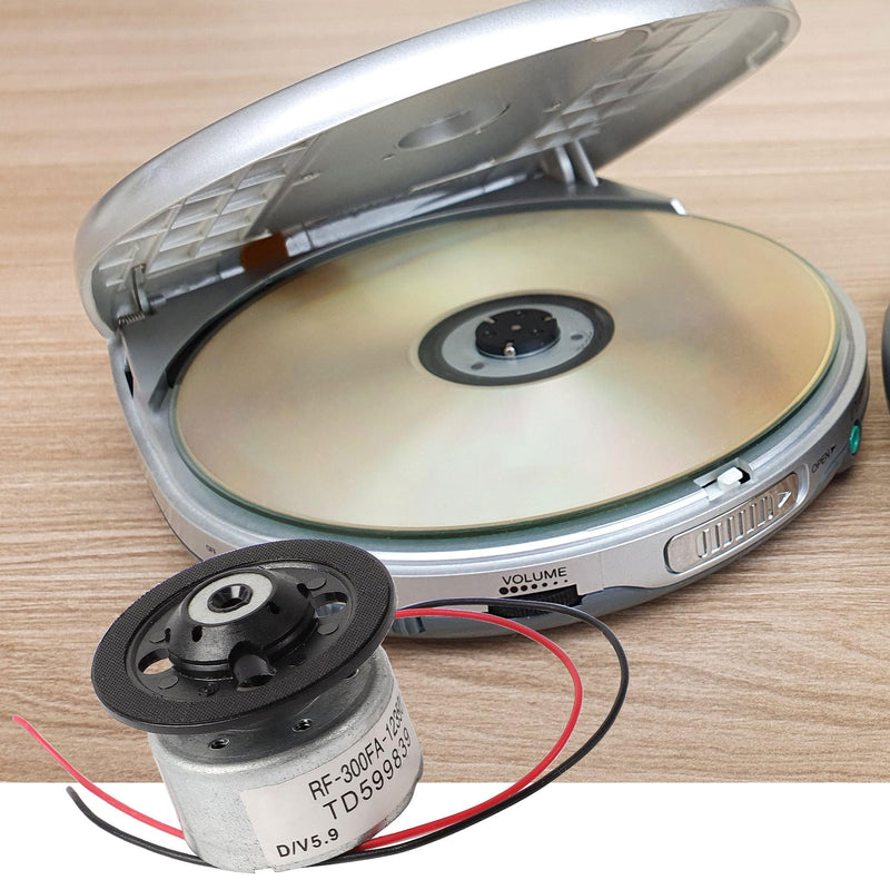 [Australia - AusPower] - uxcell Metal RF-300FA-12350 DC 5.9V Spindle DVD Micro Motor, 2.4 x 1.2cm for DVD CD Player, 1 Pcs Silver Black 