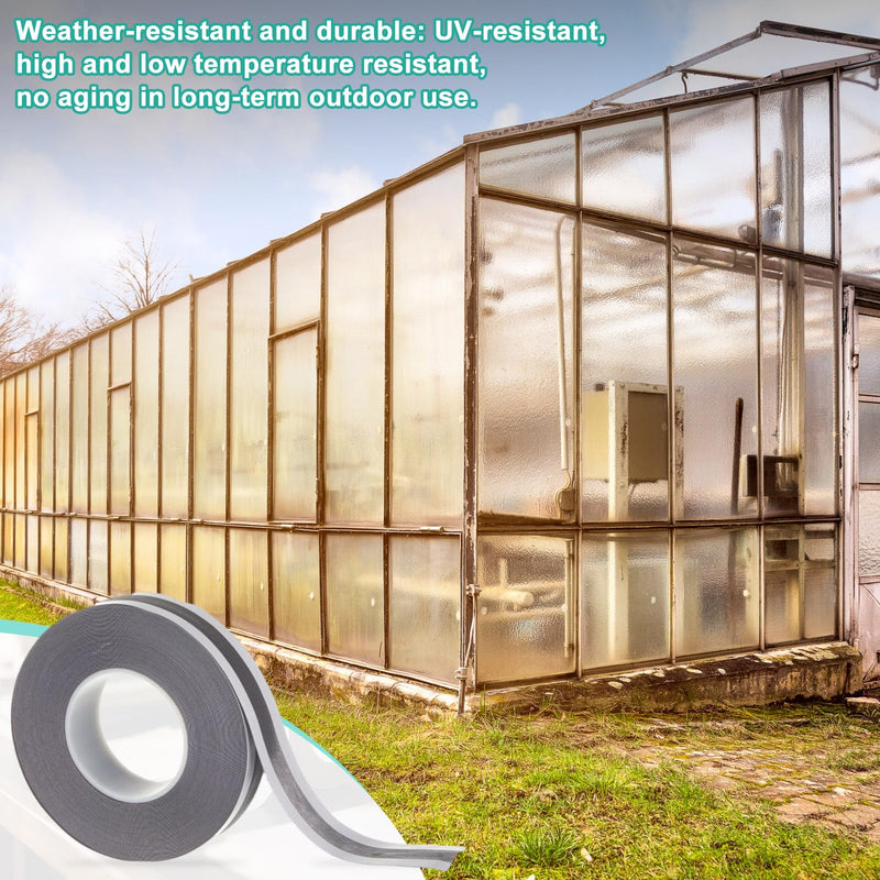 Frienda 2 Roll 82 ft Vented Polycarbonate Tape Dustproof Greenhouse Tape Waterproof Self Adhesive UV Heat Resistant for Polycarbonate Greenhouse Roofing Multiwall Panel Repair(Full Seal,38 mm) 38 mm Full Seal