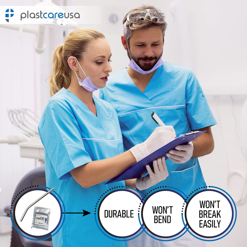 [Australia - AusPower] - PlastCare USA - Metal Air Water Spray Nozzle Syringe Tips for Dental Cleaning & Removal of Oral Debris (Pack of 10 Air Water Syringe Tips) 