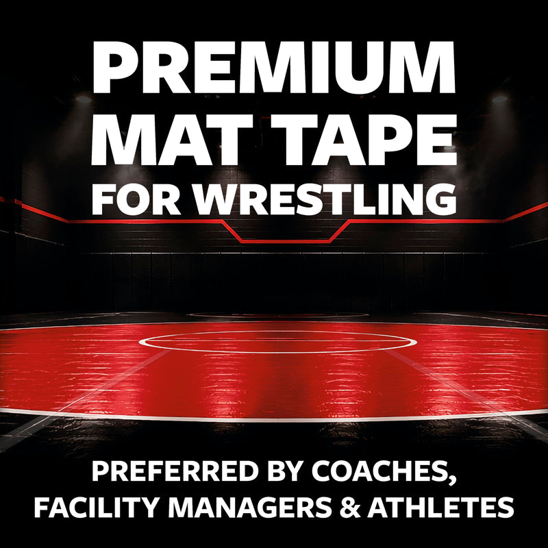 WrestlingMart Heavyweight Wrestling Mat Tape - Durable 4" Wide, 8mil Thick Clear Vinyl Wrestling Tape for Mats - Long-Term Application, Maximum Strength, Tear-Resistant & Reusable - 84' Long (1 Roll) 1.0