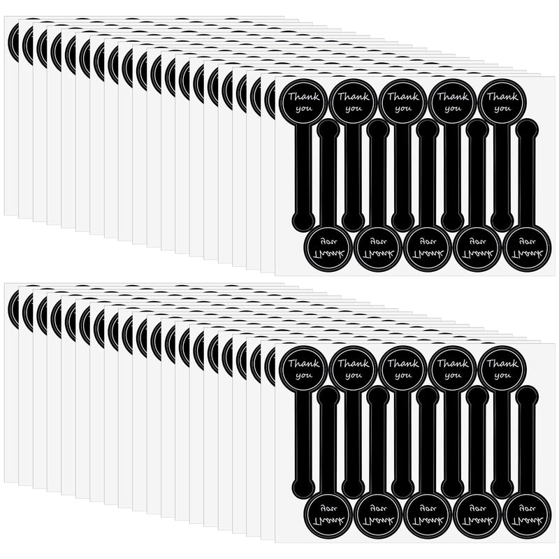 300 PCS Tamper Evident Labels for Food Packaging, Handmade Food Long Baking Seal Labels Black Self-Adhesive Foods Label for Bakery, Candy, Artisan Crafts Decorative Label
