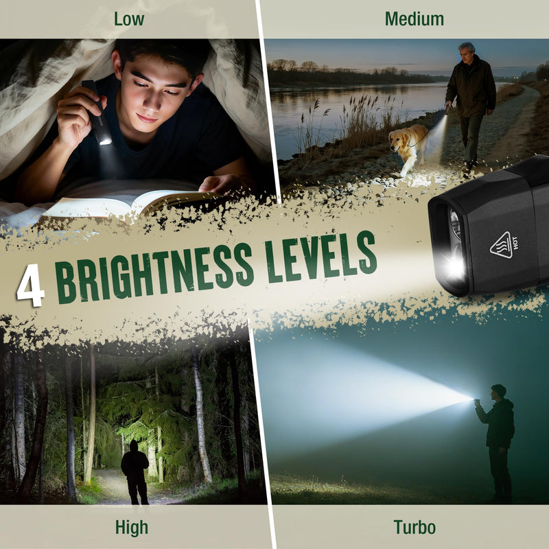 [Australia - AusPower] - Mossy Oak Rechargeable EDC Flat Flashlight 1200 Lumens, Pocket Work Light with Magnetic Base, UV & White Light Combo, Waterproof LED Inspection Light for Work, Outdoor Use and Emergencies - Black 