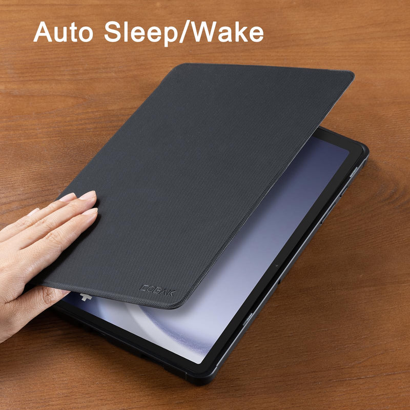 [Australia - AusPower] - CoBak Case for Samsung Galaxy Tab A9 Plus 10.9-inch 2023, Multi-Viewing Angles, All New PU Leather Smart Cover with Auto Sleep Wake Feature for Samsung Galaxy Tab A9 + Tablet Black 
