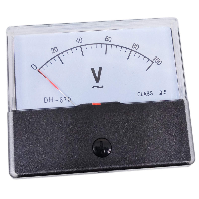 [Australia - AusPower] - Analog Panel Volt Meter Voltmeter Gauge DH-670 0-100V AC 